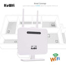 Enrutador KuWFi 4G tarjeta Sim 300mbps desbloqueado 4G CPE enrutador inalámbrico 150mbps CAT4 punto de acceso Wifi móvil con ranura para tarjeta Sim 4 puertos LAN