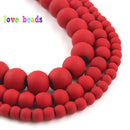 4/6/8mm Natural Matte Multicolor Hematite Stone Rubber Loose Round Beads for Accessories Jewellery Making Diy Bracelet 15"
