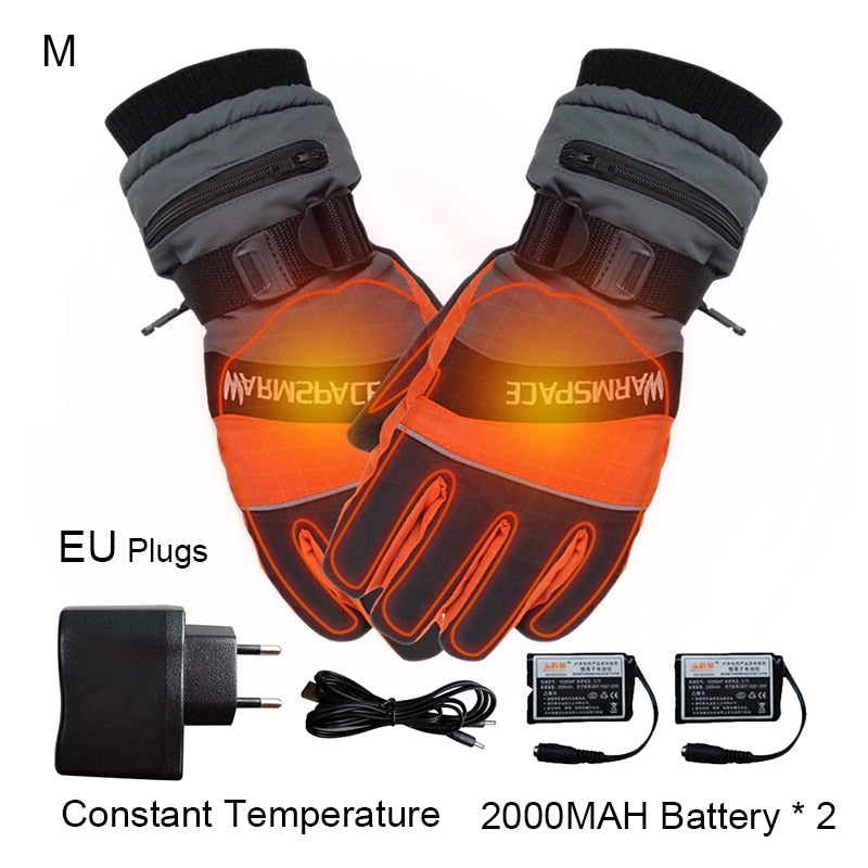 Männer Frauen Motorrad elektrisch beheizte Handschuhe Temperatur 5 Geschwindigkeitseinstellung USB Handwärmer Sicherheit für Skifahren Wandern Camping