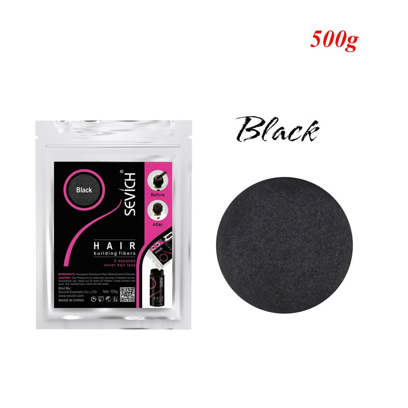 Sevich 500g Hair Building Fiber Refill Hair Thinning Thickening Hair Growth Fiber Keratin Fiber For Hair Anti Hair Loss Products