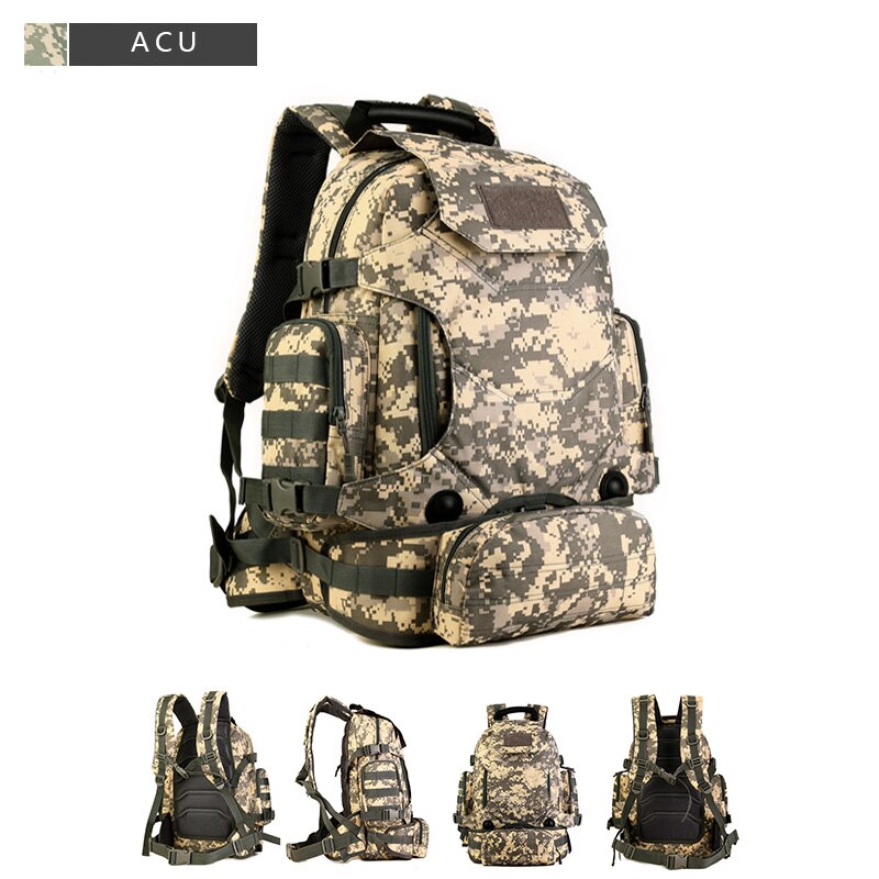 40L Tactical Backpack 2 in 1 Military Waist Pouch Army Rucksack Backpack Molle Outdoor Sport Bag Men Camping Hiking Climbing Bag