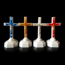 LED Light Christ Jesus Lcon Cross Home Church Pray Ornaments Church Souvenirs 11UA