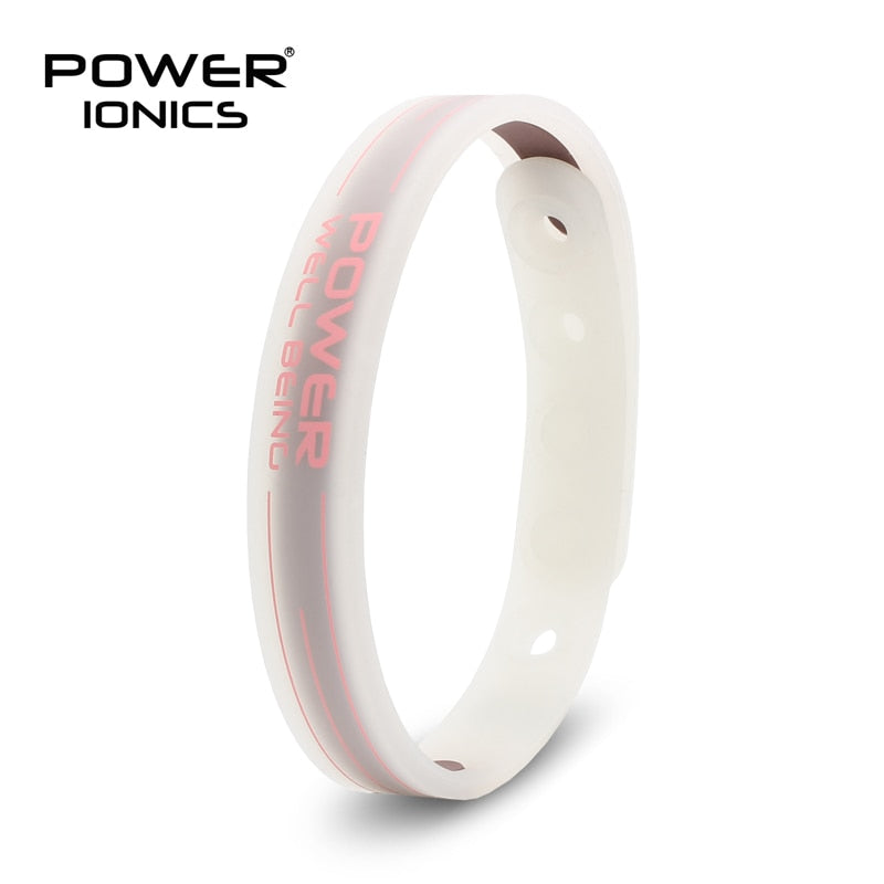 Power Ionics bio health benifits ion balance power therapy silicone sports choker tourmaline germanium wristband bracelet