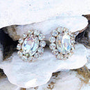 Pauli Manfi, nueva moda, pendientes multicolores de diamantes de imitación para mujer, pendientes elegantes con personalidad para mujer, pendientes de tuerca súper grandes