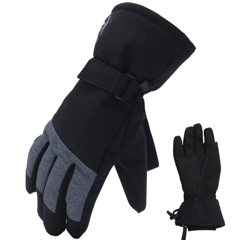 Guantes de lana de esquí impermeables y cálidos Extra gruesos a prueba de viento invierno exterior deporte Snowboard moto de nieve motocicleta montar a prueba de deslizamiento