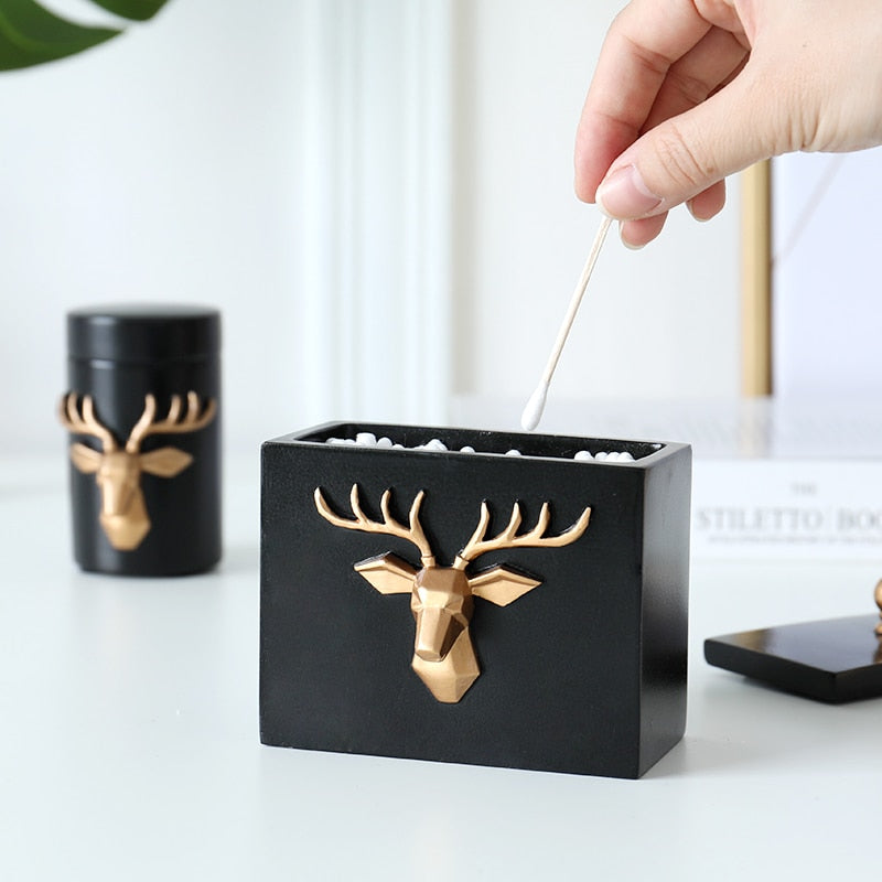 Deer Head Craft Toothpick Holder Tabel Storage Box Toothpick Dispenser Container Toothpick Dispenser