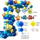 129PCS Ocean Theme Balloon Kit Cartoon Shark/Fish Under Sea Animals Balls Kids Birthday Gifts DIY Party Decoration Home Supplies