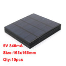 10pcs x 5VDC Solar Panel Power bank 150 160 200 250 500 840 mA Solar Panel 5V Mini Solar Battery cell phone charger portable