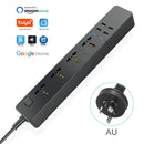 WIFI Smart Power Strip Universal Works With Alexa Googlehome Multi Plug  four takes 6AC Socket  4 USB Voice Contro UK/EU/US/AU