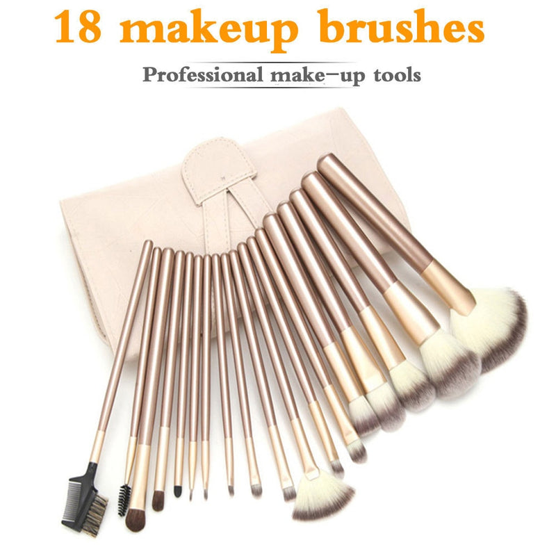 Kaizm 24Pcs Makeup Brushes Sets Beauty Tools Cosmetics Blending EyeShadow Lip Powder Foundation Make-up Brush Tool Kit With Bags