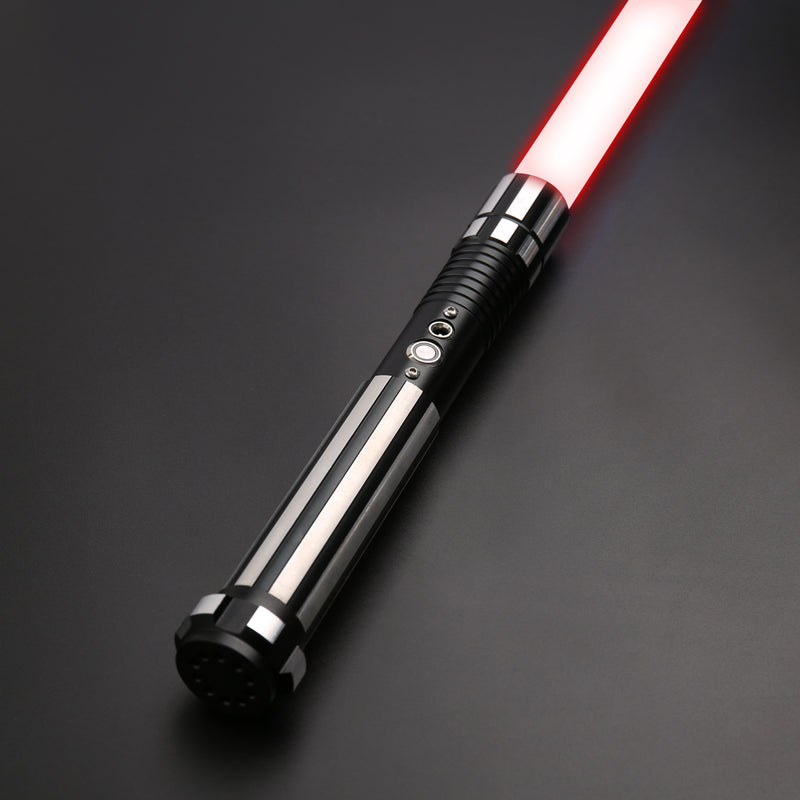 TXQsaber TS015 Balck RGB sable de luz 82cm Dueling Blade Force FX sable de luz con sonido y luz LED mango de Metal FOC x-mas Juguetes