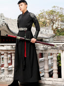 Traje antiguo chino Hanfu vestido ropa clásica tradicional dinastía Tang adulto espadachín bata hombres disfraz de Halloween