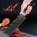 9pcs Kitchen Knives Set Damascus Laser Patten Professional Japanese Chopping Boning Cleaver Chef Knives Set 440C Stainless Steel