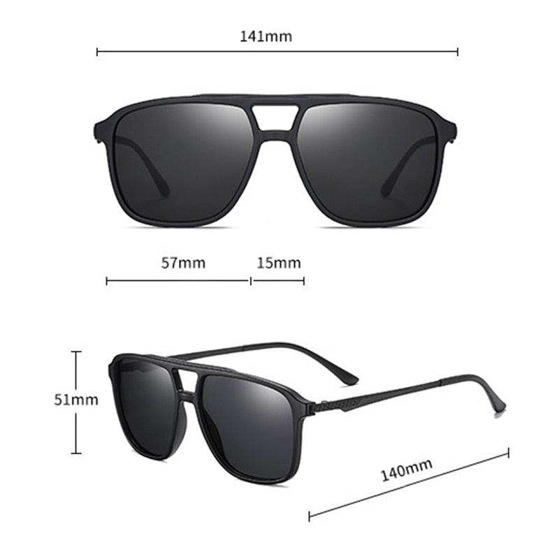 KEITHION Polarisierte Mode-Sonnenbrille für Herren und Damen, quadratisch, Sportbrille, Herren, Fahrbrille, Damen-Sonnenbrille, UV400-Schutz