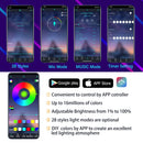 Auto Atmosphäre Licht Ambient Innendekoration App Sound Control Wireless RGB Neon Led Strips Auto Flexible Lampen
