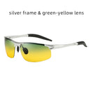 Aluminum Frame Driving Sunglasses Men Polarized Sports Sun Glasses Male UV400 Polaroid Retro Sunglass Anti-glare Goggles Vintage