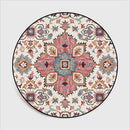 Indian ethnic style rug Area Rug for Living Room Flower Pattern Round Carpet roundmat for  Rooms could Mechanical Wash