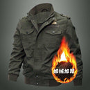 Spring and autumn military jacket male cotton water wash collar pilot cotton jacket large size plus velvet winter youth