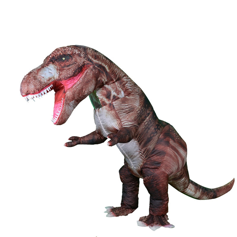 Nuevo inflable Dino t-rex Spinosaurus Pterosaur Triceratops adulto Velociraptor disfraz mascota Cosplay Halloween mujer hombre chico