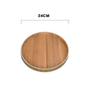 Solid Wood Plate Dessert Serving Tray Bread Fruit Seasoning Holder Dessert Snack Dish Organizer Storage Plate trays decorative