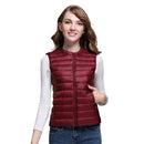 Herbst Ente Daunenweste Frauen Kurze Jacke Ärmellose Tragbare Puffer Weste Mantel Weiblich 2021 Neue Winter Student Weste