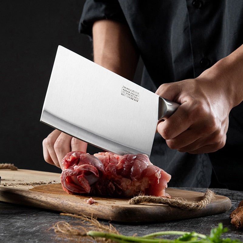 9cr18mov Sanhe Steel Kitchen Knife Chef's Slicer Hotel Meat Cleaver Chopping Knife Sharp Durable High Hardness