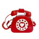 Stylish Women Telephone Shaped Crossbody PU Leather Shoulder Bag Female Casual Handbag Shopping Street School Satchel Tote Purse