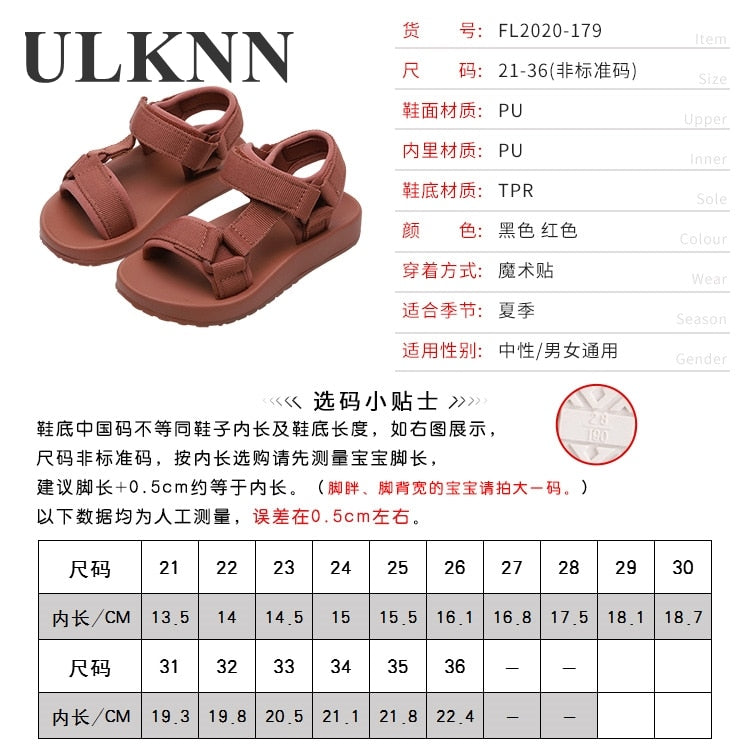 ULKNN Boys Sandals Kid Sandals Children Shoes Rubber School Shoes Breathable Open Toe Casual Boy Sandal