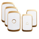 CACAZI Wireless Waterproof Doorbell 300M Remote US EU UK Plug LED Flash Home Cordless Door Bell Chime 1 2 Button 1 2 Receiver