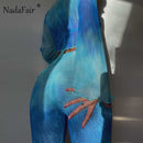 Nadafair Tie Dye Trousers Y2K Aesthetic Clothes 2021 Gradient Sexy Pants Women Ruched Bandage High Waist Flare Pants