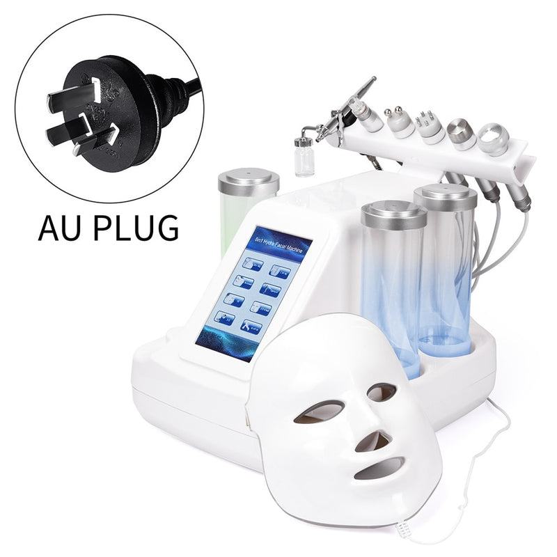 7 en 1 Hydra Dermabrasion Peel Clean Cuidado de la piel BIO Light RF Vacío Cara Limpieza de la piel Hydro Water Oxygen Jet Peel Machine