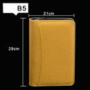 A6/A5/B5 Manager Folder Padfolio Diary Notebook and Journal Calculator Binder Spiral Note Book Business Zipper Bag Line Handbook