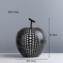 Fruit Abstract Statue Ornaments Simple Room Decor White Black Apple Pear Resin Figurine Desk Adornment Home Decoration Modern