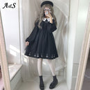 Vestido gótico Lolita Harajuku moda Cruz Cosplay vestido femenino japonés suave hermana estilo estrella vestido de tul linda chica ropa de calle