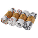 HappyFlute 4Pieces/Set Muslin Blankets 120*120cm Unisex Baby Swaddle Warp Muslin Cotton Baby Blanket