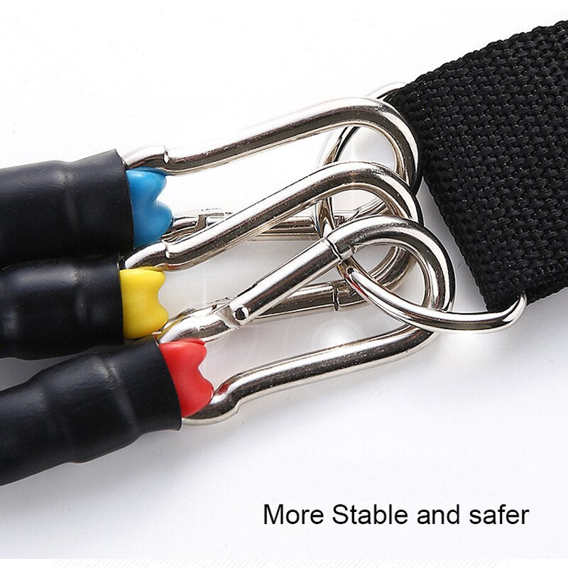 11 Pieces Of Resistance Tube Strap Set Fitness Yoga Gym Draw Rope Exercise Home Training Anchor Door Expander With Ankle Strap