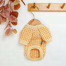 PETCIRCLE Neue Hunde-Welpen-Kleidung, orangefarbener Wafer-Pullover, Haustier-Katzen-Passform für kleine Hunde, Frühling und Herbst, niedliches Kostüm, Hunde-Stoff-Pullover
