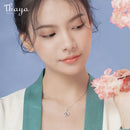 Thaya S925 Silver Necklace Lion Design Red Artificial Crystal Sterling Silver Pendant Necklace For Women Luxury Fine Jewelry