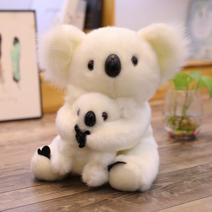 Muñeco de peluche de oso koala de alta simulación superbonito, juguete artesanal de peluche, marioneta de oso koala, muñeco de compañía para bebé, regalo de cumpleaños y vacaciones