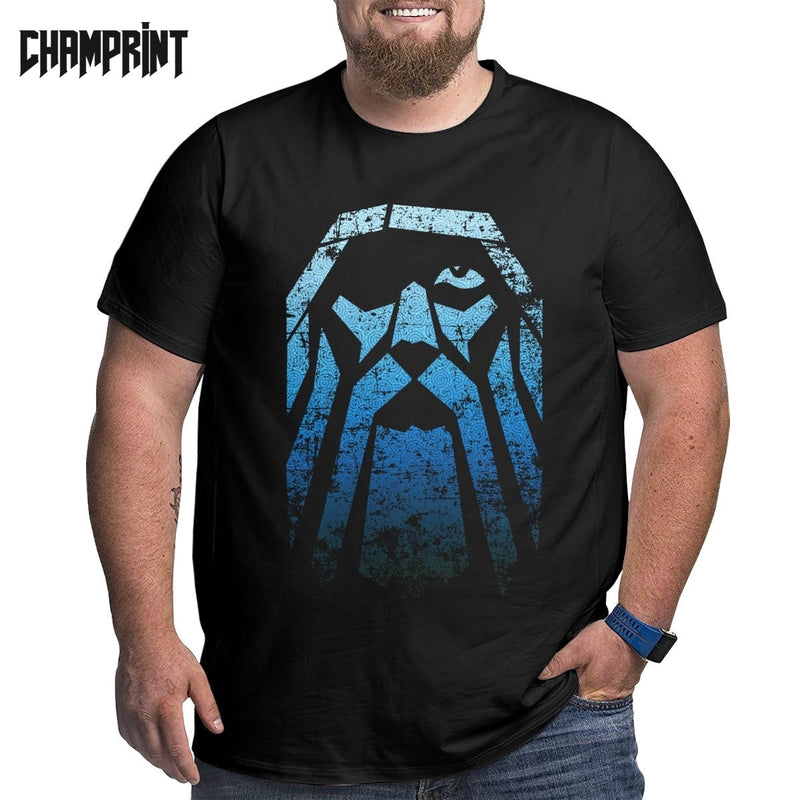 Hombres ODIN Vikings Valhalla Camiseta Algodón Vintage Big Tall Tops Tallas grandes Camisetas Talla grande Ropa grande 4XL 5XL 6XL Camisetas