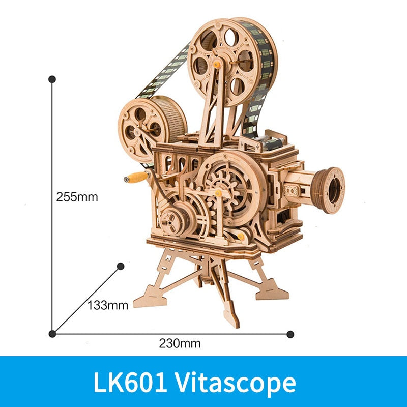 Robotime ROKR DIY 3D rompecabezas de madera engranaje mecánico Drive modelo Kit de construcción juguetes regalo para niños adultos adolescentes