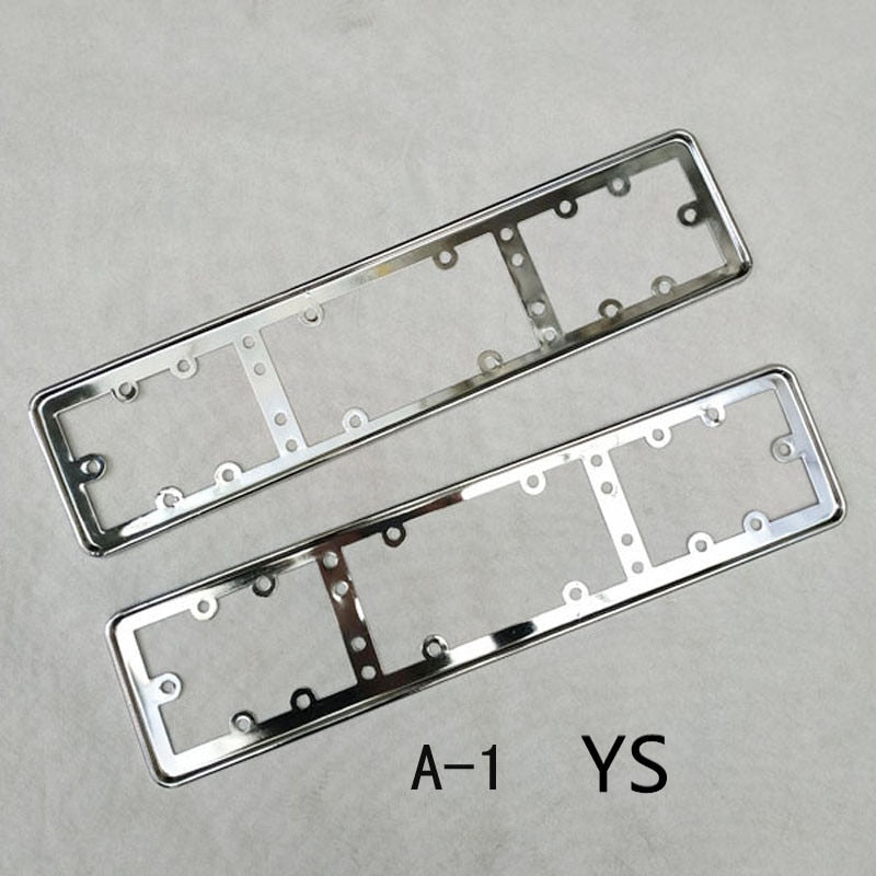 For EU Car License Plate Frame metal Car License Plate Frame Number plate Holder 2pcs