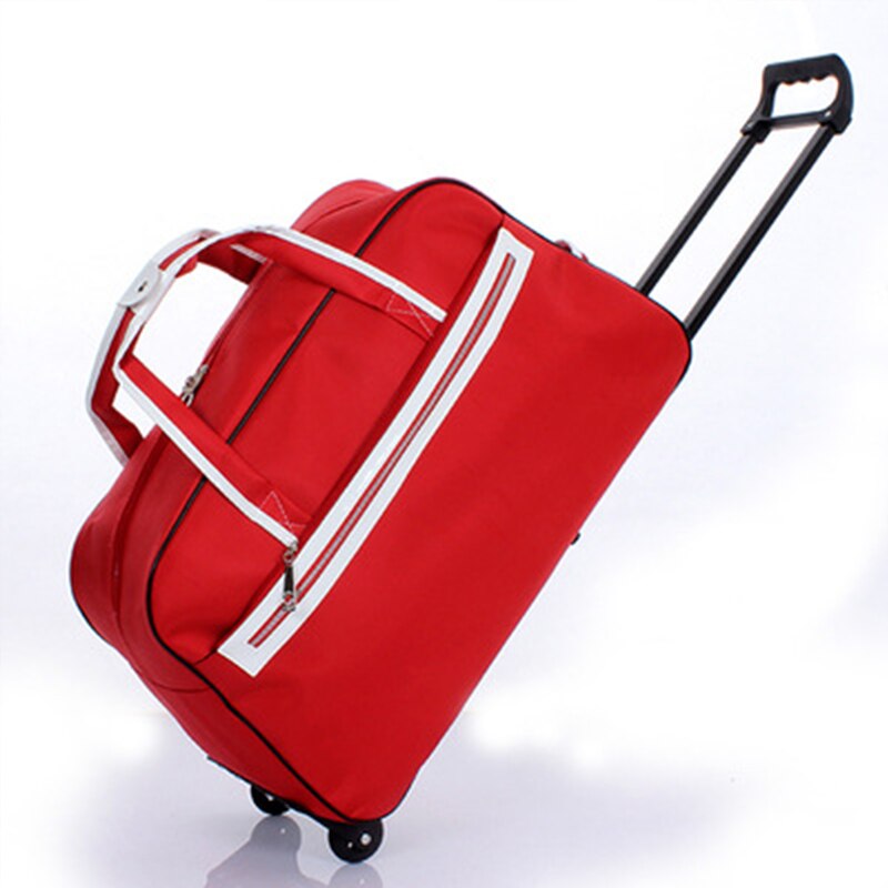 Striped Carry-Ons Bag Waterproof Nylon Trolly Bag For Traveling Men Travel Bags Foldable Cabin Suitcase With Wheels XA225C