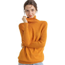 Women Turtleneck Merino Wool Cashmere Sweater Long Sleeves Autumn Winter Sweater Women&