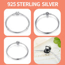BISAER 925 Sterling Silver Pulseira Snowflake Bangles 925 Heart Snake Chain Clasp Femme Silver Bracelet For Women Jewelry