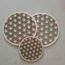 10 stücke Blume Des Lebens cut beermat ort matte holz untersetzer Holz Geschenk