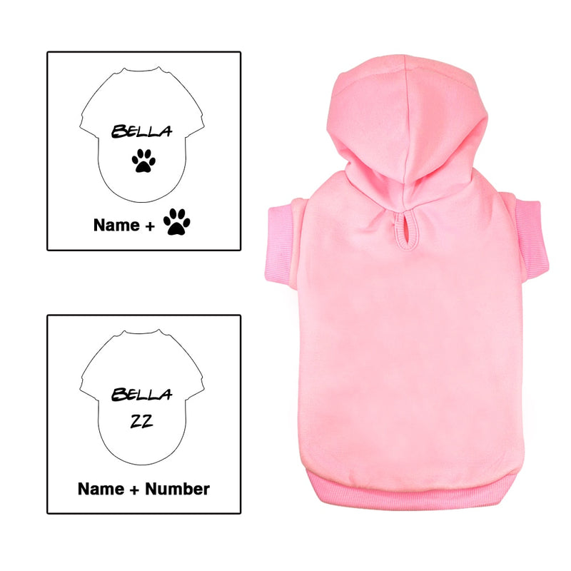 Ropa personalizada con capucha para perros y gatos, abrigo para cachorros de Bulldog Francés, sudadera de algodón para invierno, ropa para perros y gatos, camisa, Chihuahua y Yorkshire