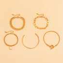 Salircon Vintage Lock Pendant Bracelet Bangles for Women Girls Kpop Charm Chain Couple Bracelets on Hand Punk Jewelry Gift 2021