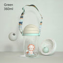 BC Babycare Baby Sippy Cup Kids Learning 360° Drinking Water Baby Bottle Leakproof V-Straw Anti-choked Handle/Shoulder Strap Cup