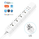 WIFI Smart Power Strip Universal Works With Alexa Googlehome Multi Plug  four takes 6AC Socket  4 USB Voice Contro UK/EU/US/AU